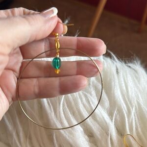 Handcrafted hoop earrings made from reclaimed